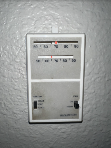 thermostat in ARC living room